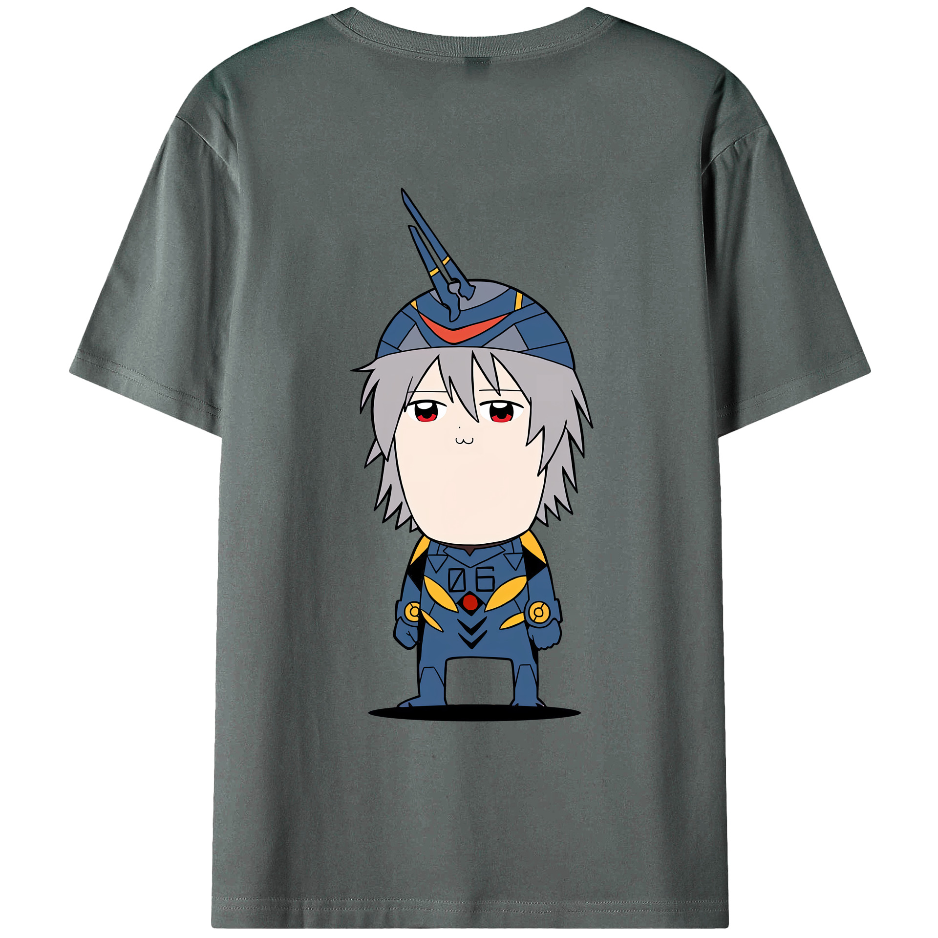 （画像用） EVA 新世紀エヴァンゲリオン 綿100％ メンズ半袖Tシャツ（バックプリント） 通気性